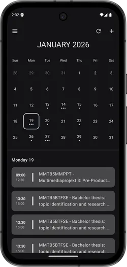 matcal agenda view